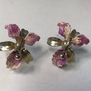 Vintage Orchid Earrings